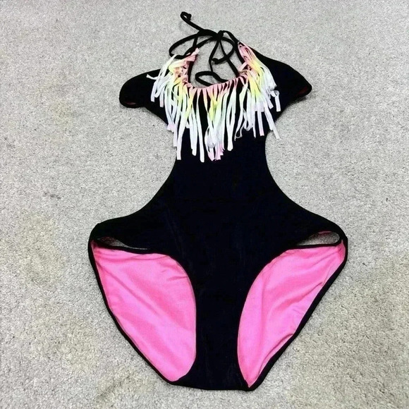 Victoria’s Secret PINK Swimsuit One Piece Black Size Small NWT - Picture 7 of 10